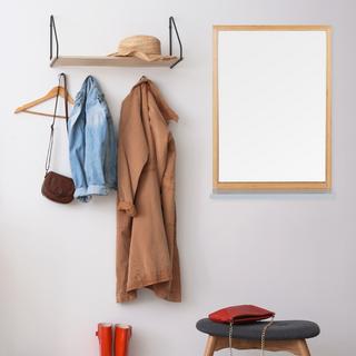 Northio Miroir mural avec étagère  