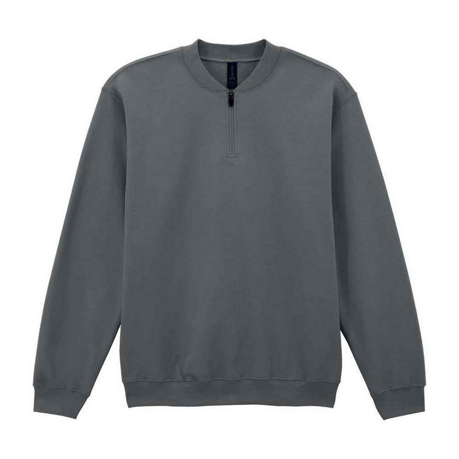 Sweat Uni À Col Zippé Softstyle