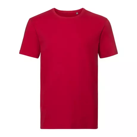 Russell Authentic Pure Organik TShirt  Rot Bunt