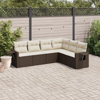 VidaXL set divano da giardino Polirattan  