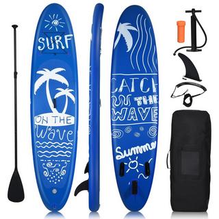 Northix  Planche de SUP gonflable, planche de stand up paddle, bleu marine-L 