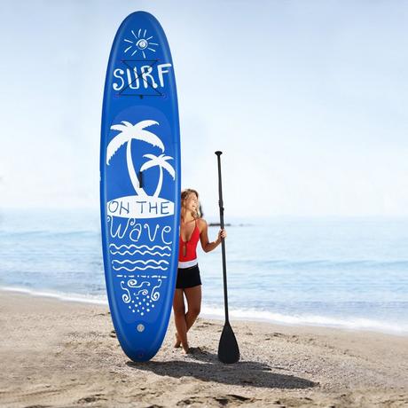 Northix  Planche de SUP gonflable, planche de stand up paddle, bleu marine-L 