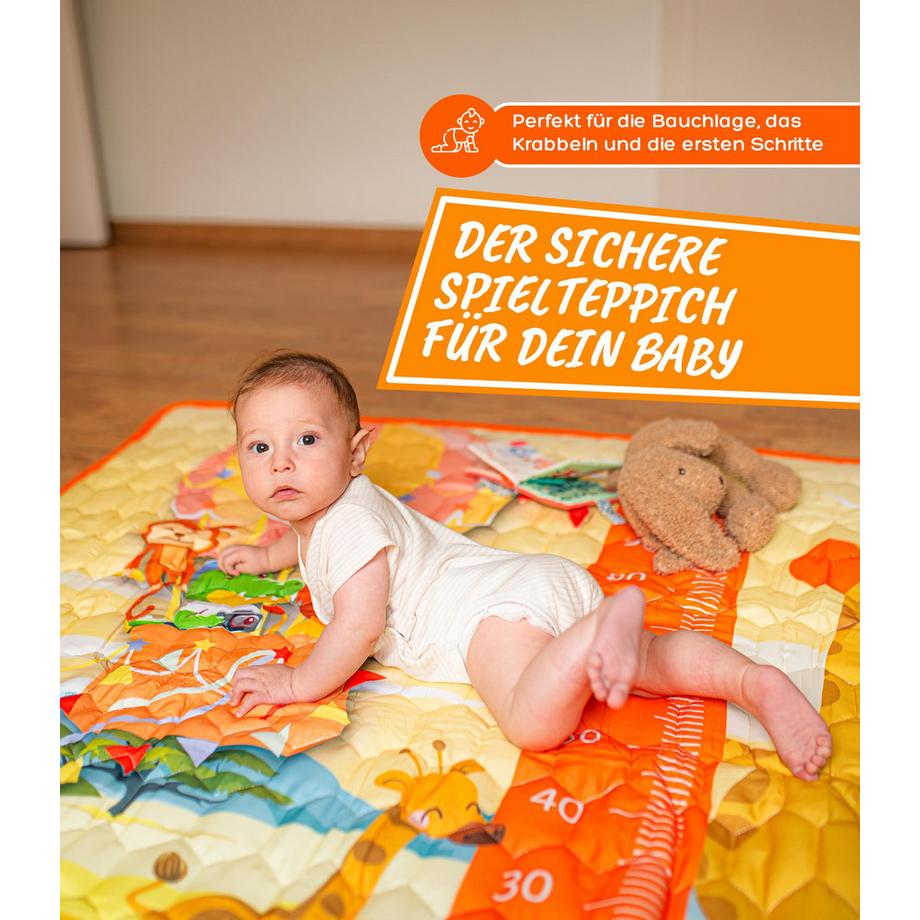 Activity-board  Spielmatte & Krabbelmatte Baby faltbar. Bodenschutz gegen Stürze Spielmatte für Babys 