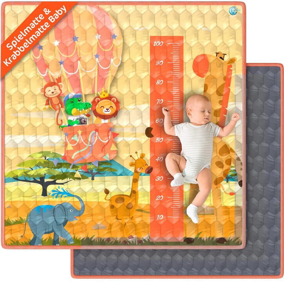 Spielmatte & Krabbelmatte Baby faltbar. Bodenschutz gegen Stürze Spielmatte für Babys