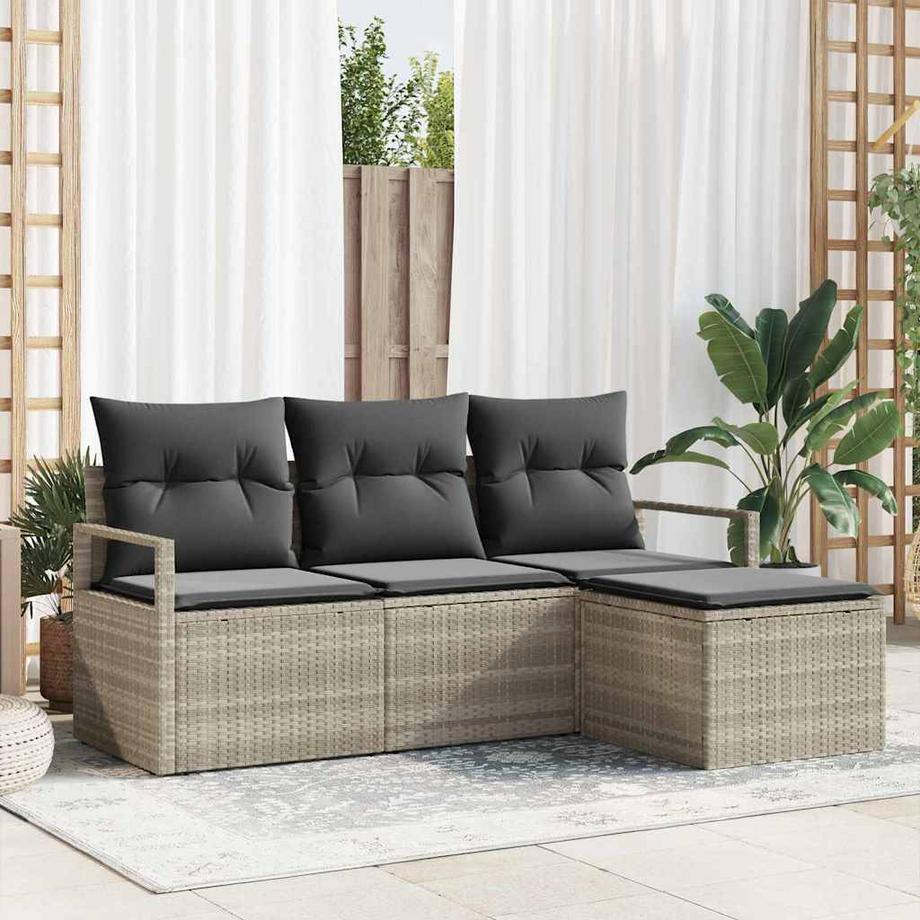VidaXL Garten-sofa poly-rattan  