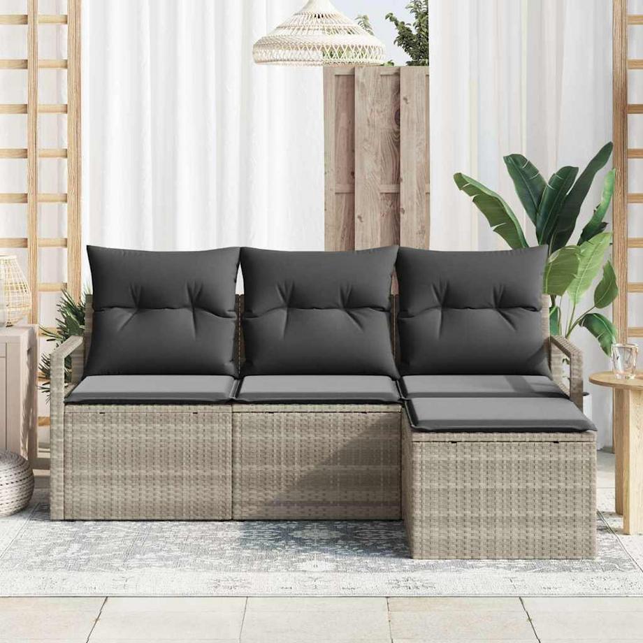 VidaXL Garten-sofa poly-rattan  