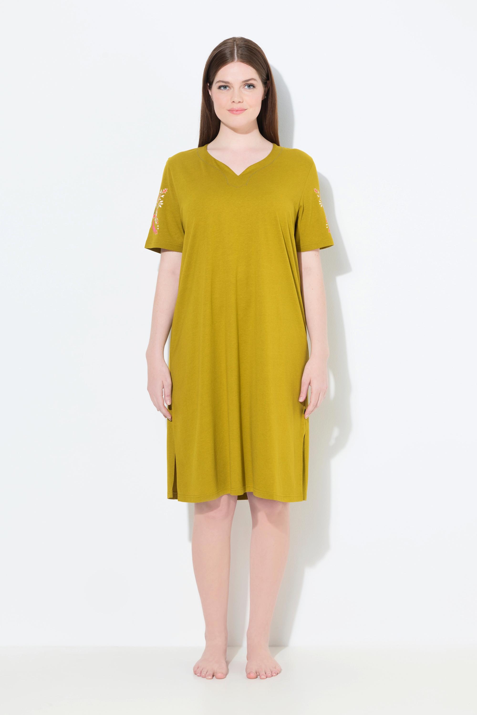 Ulla Popken Camicia da notte confezione doppia Paisley scollo a V mezze maniche  