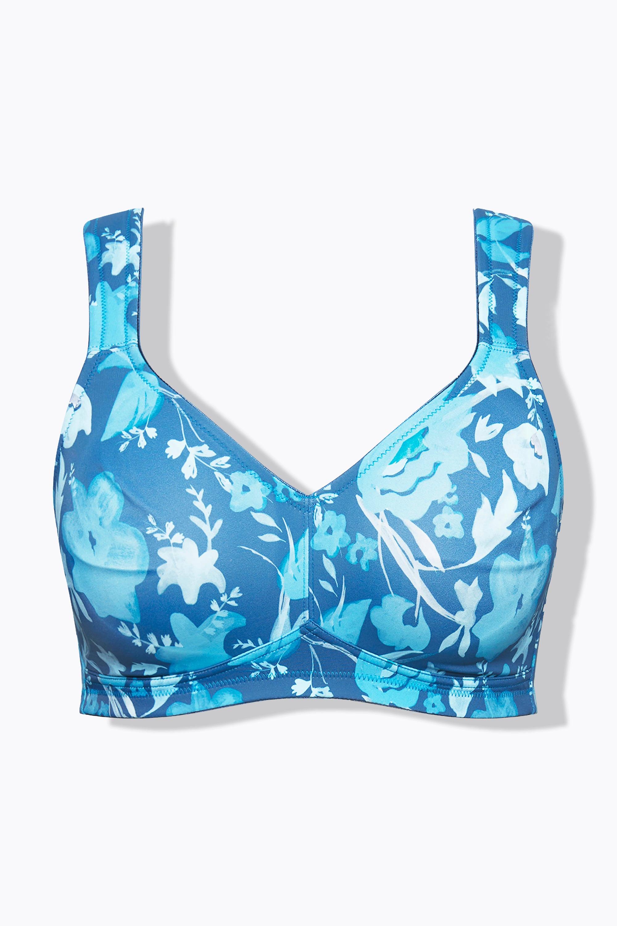 Ulla Popken Reggiseno microfibra fiori senza ferretto  