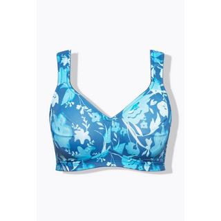 Ulla Popken  Reggiseno in microfibra senza ferretto con fiori e coppa C-E 