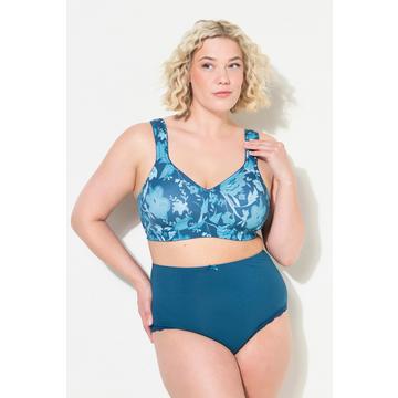 Reggiseno in microfibra senza ferretto con fiori e coppa C-E