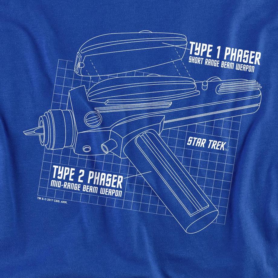 Star Trek Phaser Plans T-Shirt Maniche Lunghe  