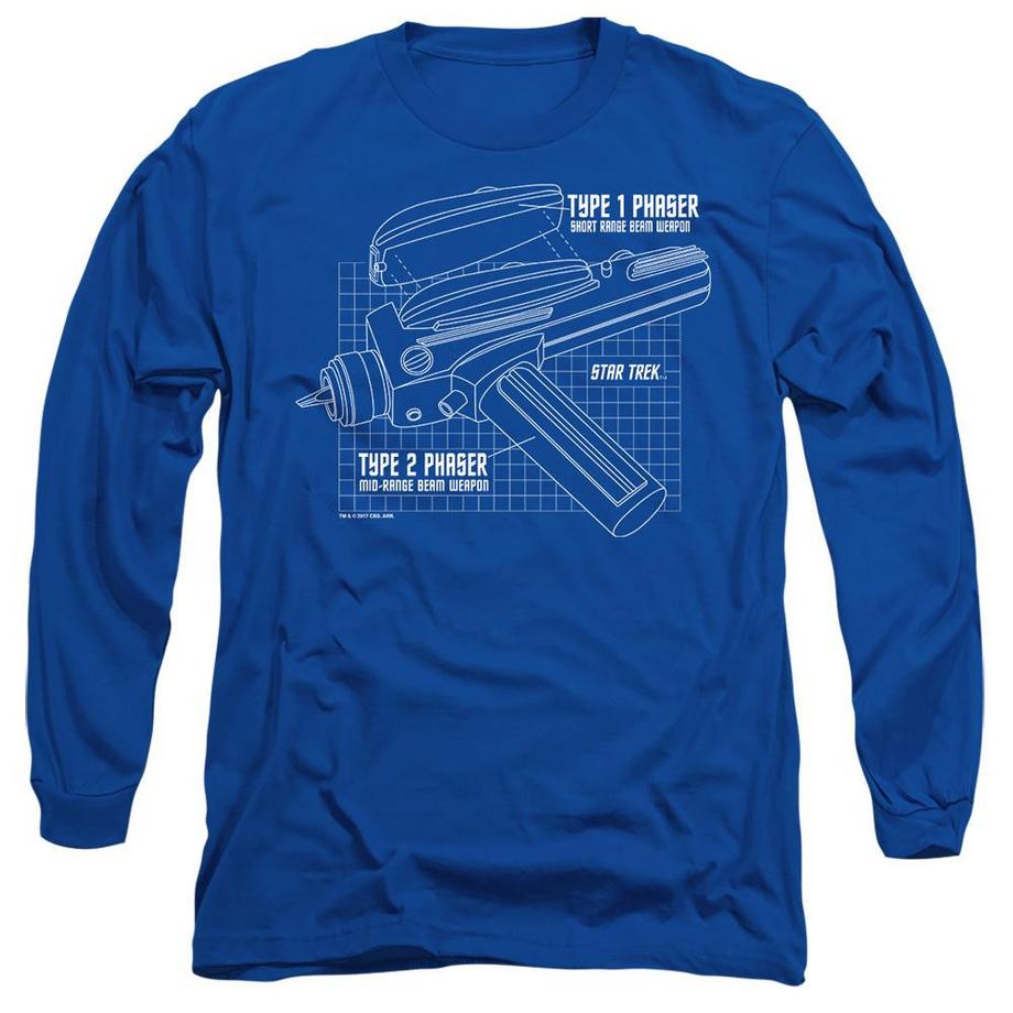 Star Trek Phaser Plans T-Shirt Maniche Lunghe  