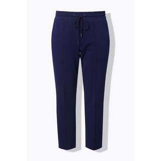 Ulla Popken Pantalon Punto Galon Rayures Jambe Carotte Taille Élastique  