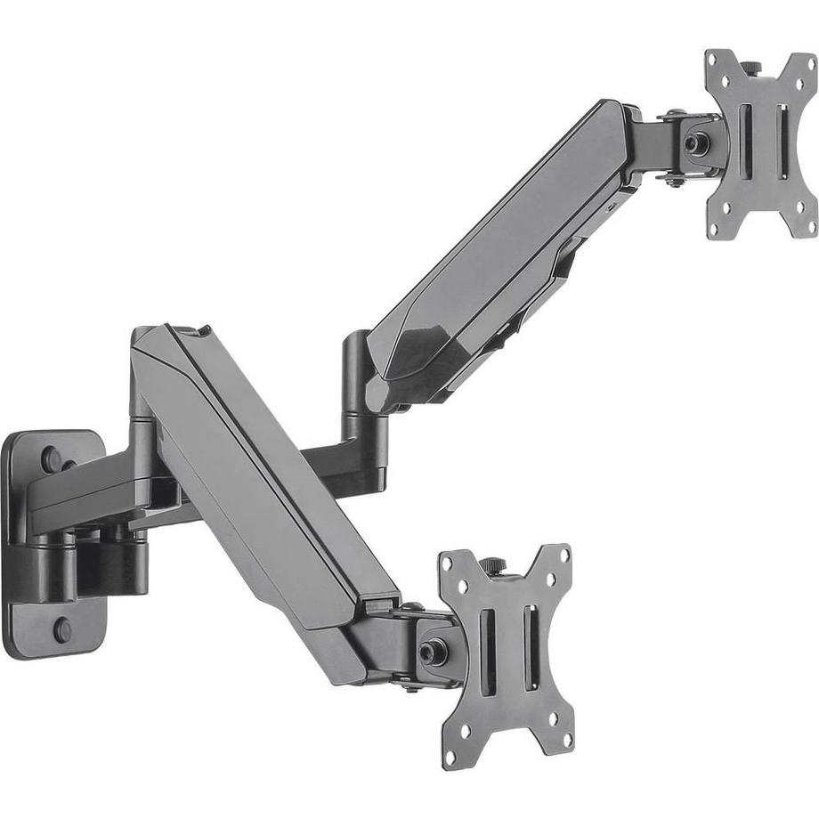 Manhattan  Support mural universel avec vérin à gaz pour deux moniteurs de deux bras de fixation avec vérin à 