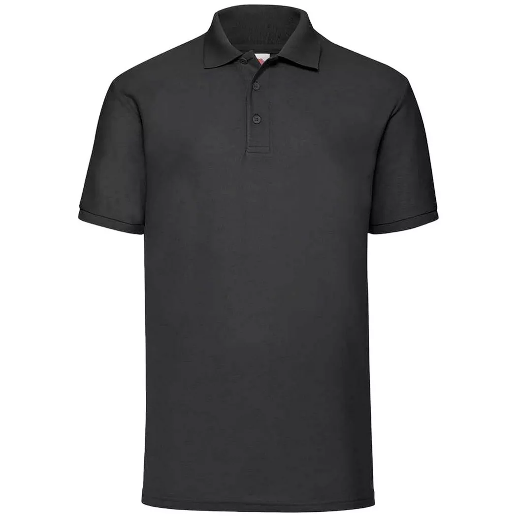 Fruit of the Loom - 6535 Poloshirt, für Herren, Schwarz, Größe 3XL