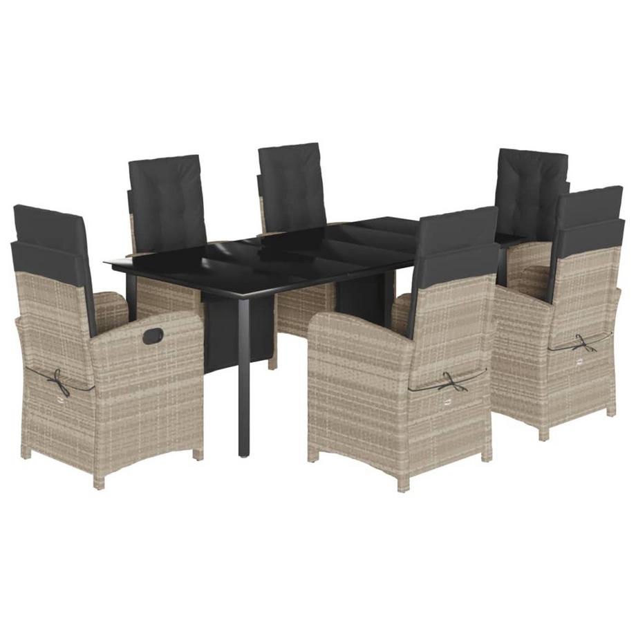 Ensemble de salle à manger de jardin rotin synthétique