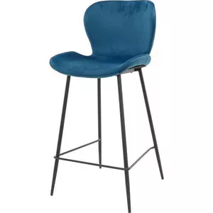 Barhocker Samt blau