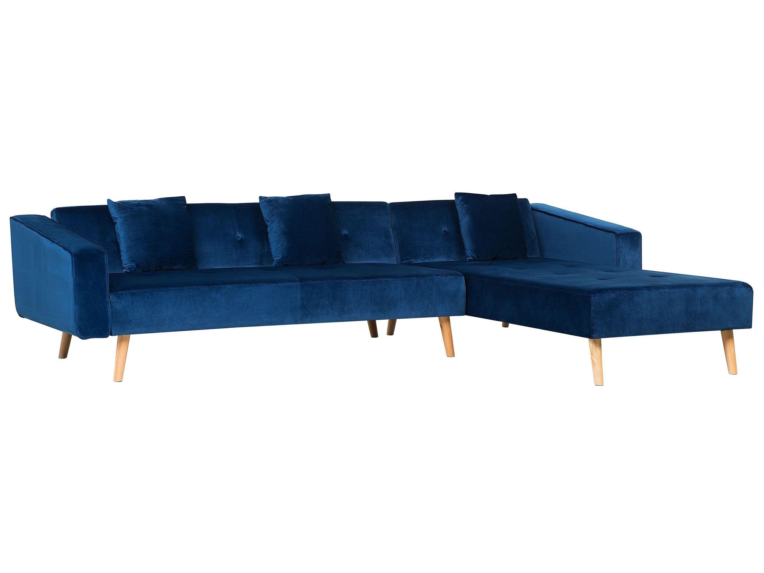 Beliani Ecksofa aus Samtstoff Modern VADSO  