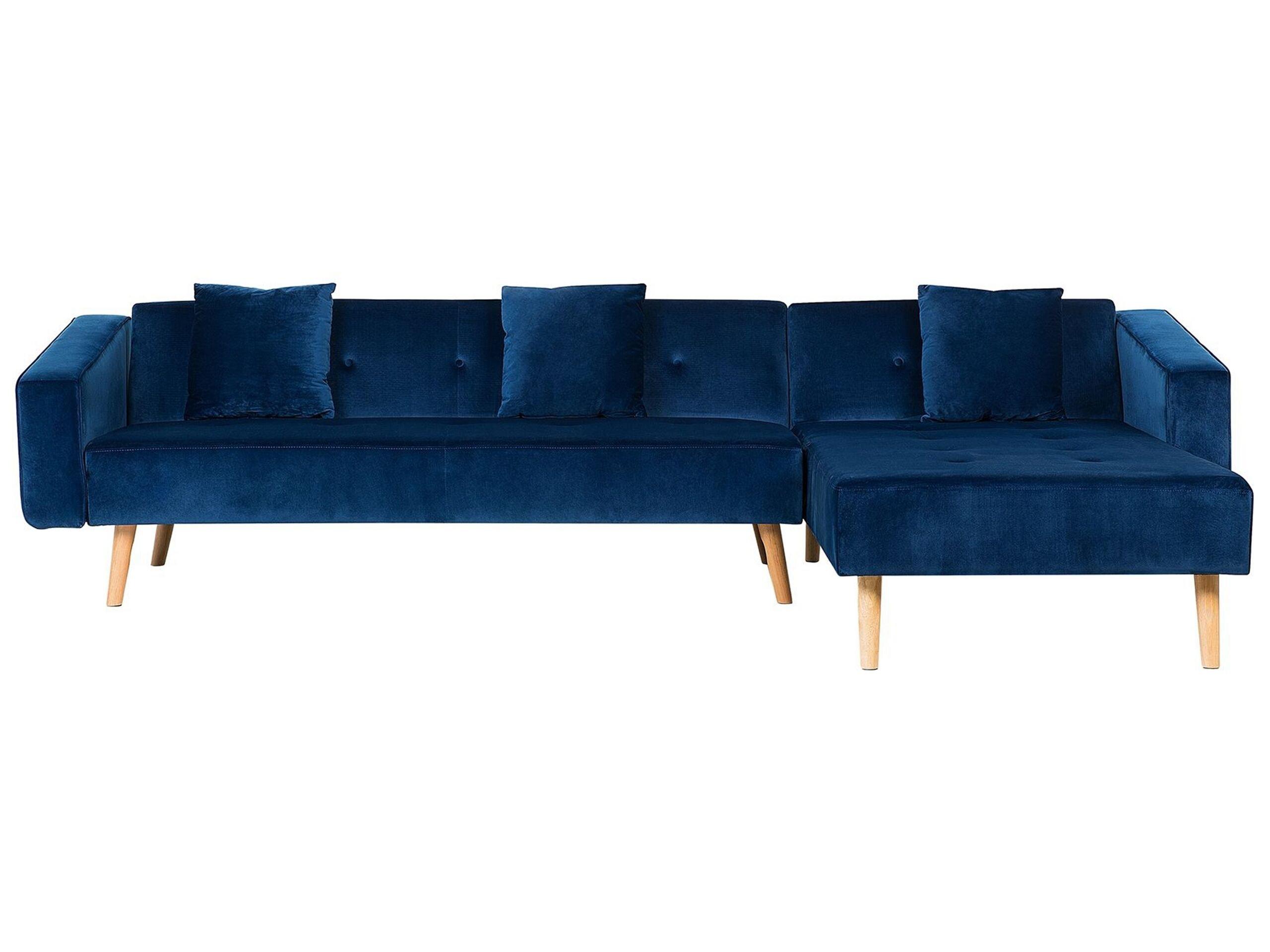 Beliani Ecksofa aus Samtstoff Modern VADSO  