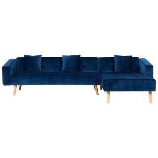 Beliani Ecksofa aus Samtstoff Modern VADSO  