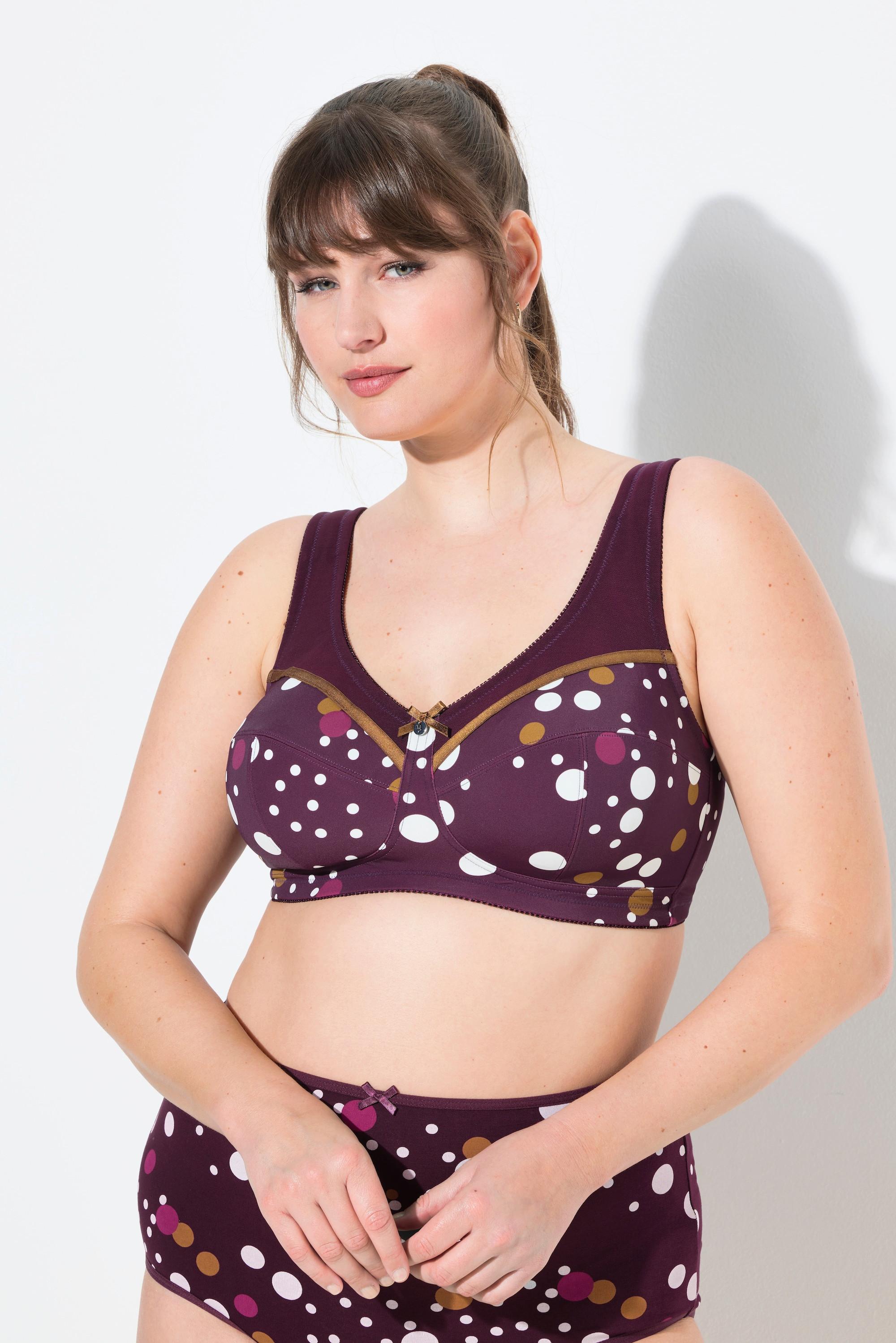 Ulla Popken Reggiseno sostenitivo a pallini senza ferretto  