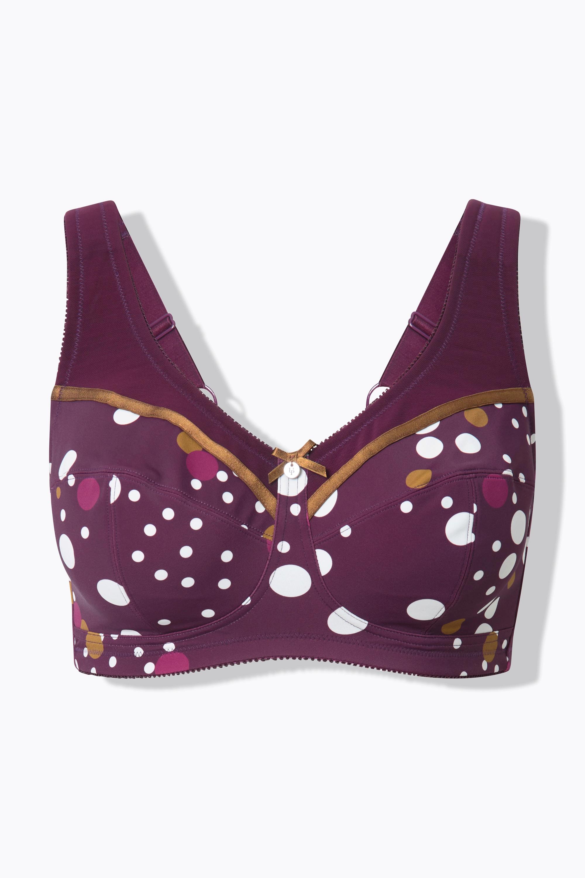 Ulla Popken Reggiseno sostenitivo a pallini senza ferretto  