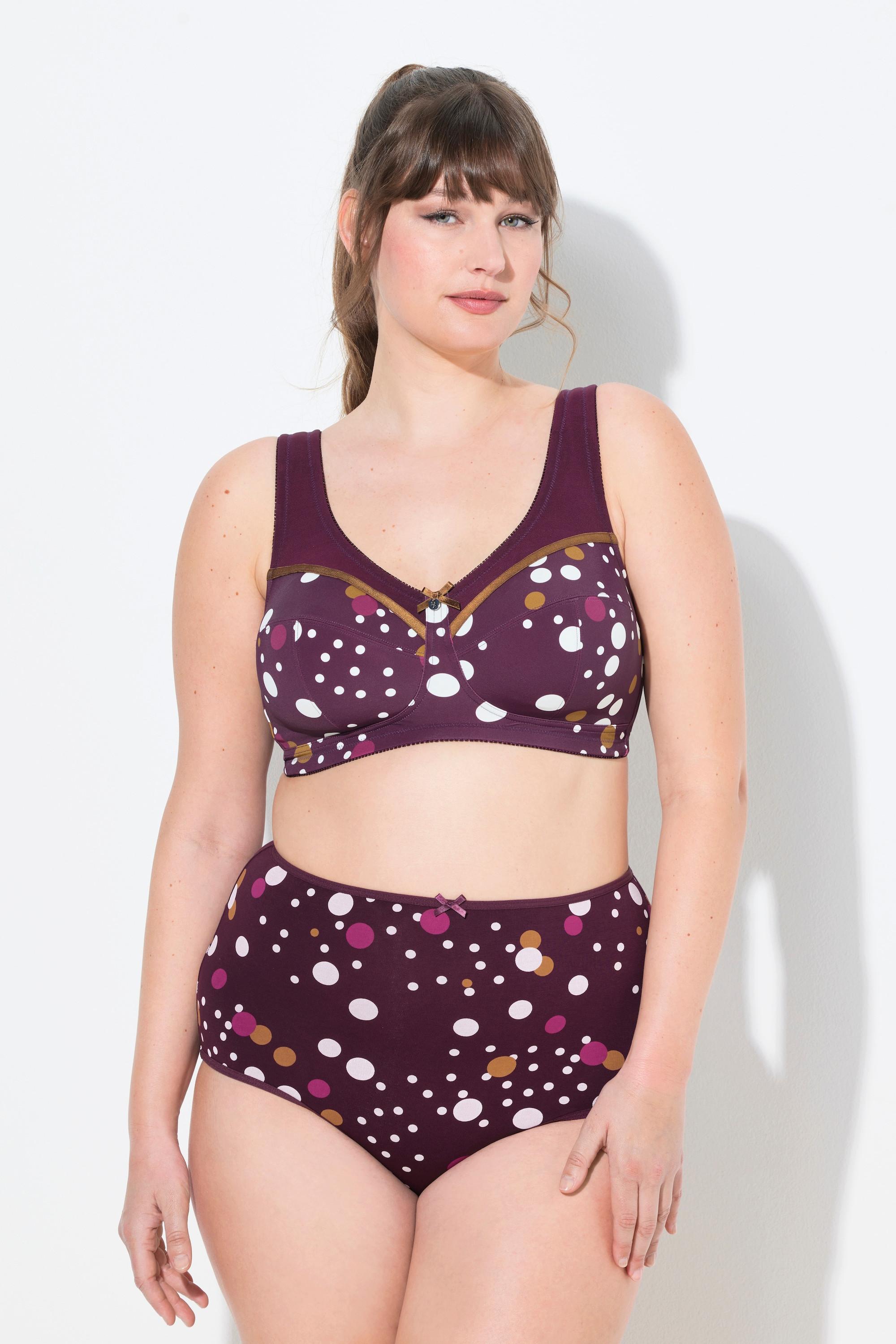 Ulla Popken Reggiseno sostenitivo a pallini senza ferretto  