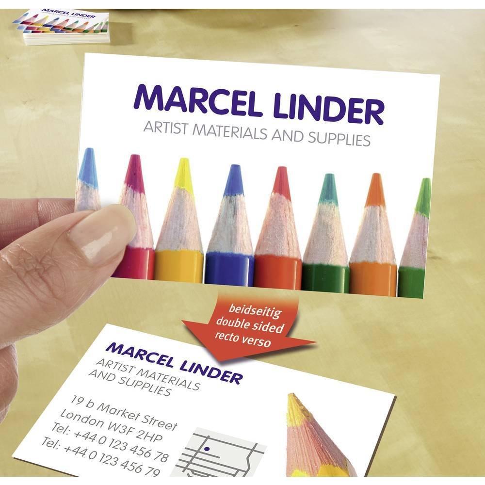 Avery-Zweckform Cartes de visite imprimables, bords lisses ultra  