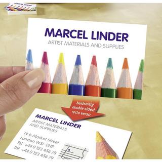 Avery-Zweckform Biglietti da visita stampabili, bordi lisci 85 x 54 mm Bianco Ultra 250 pz. Formato carta: DIN  