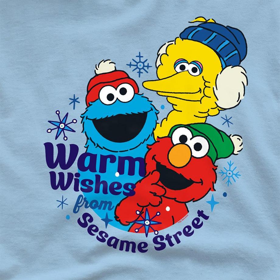 Sesame Street  Warm Wishes For Maglietta Natale 
