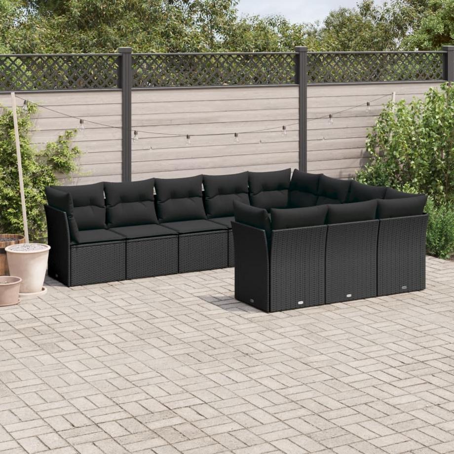 VidaXL set divano da giardino Polirattan  