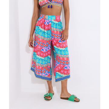 Patchwork Strandhosen mit Gummizug