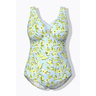 Ulla Popken Maillot de bain Fleurs Bonnets Souples Cordons Décoratifs  