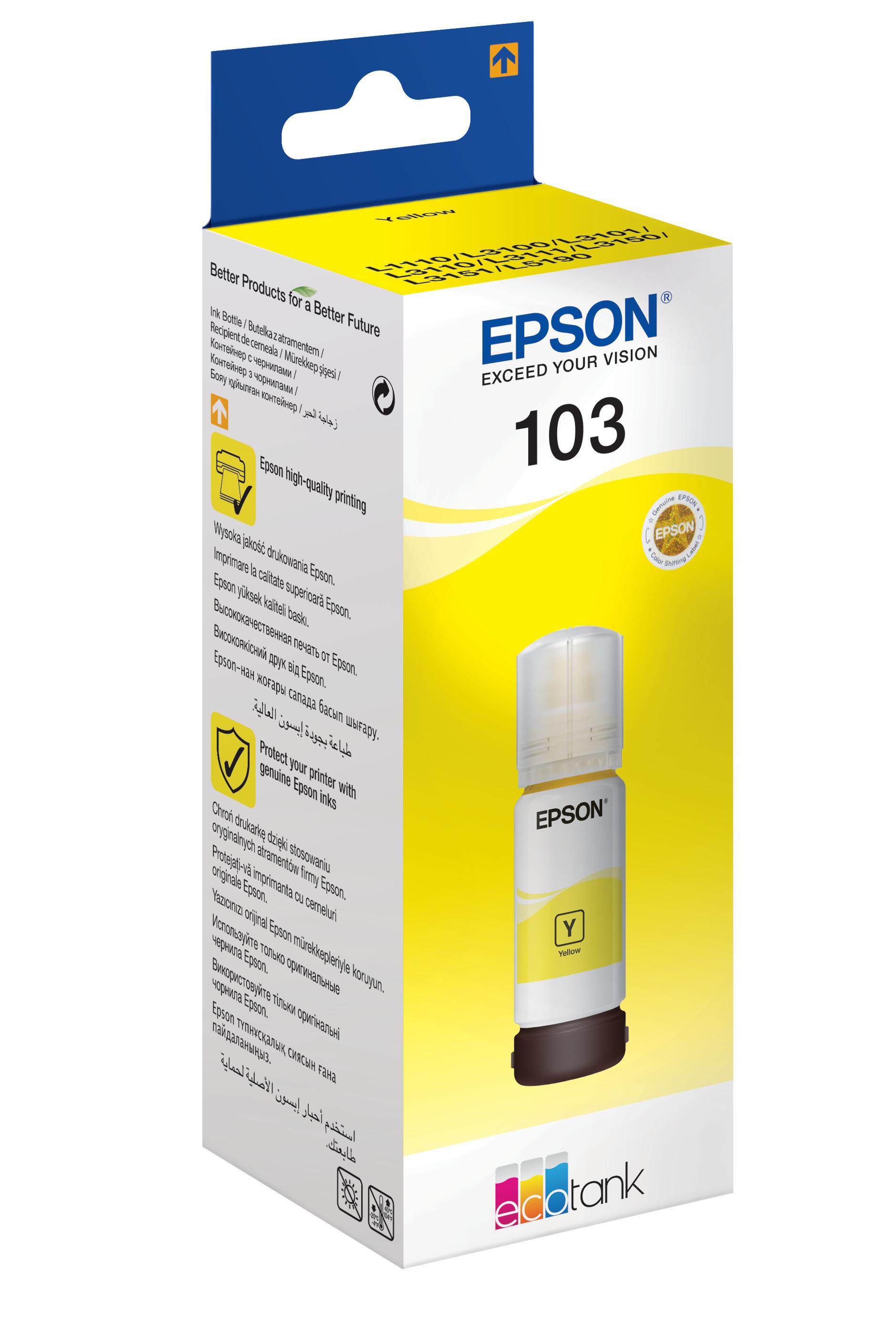 EPSON  EPSON Tintenbehälter 103 yellow T00S44A10 EcoTank ET-5190 7500 Seiten 