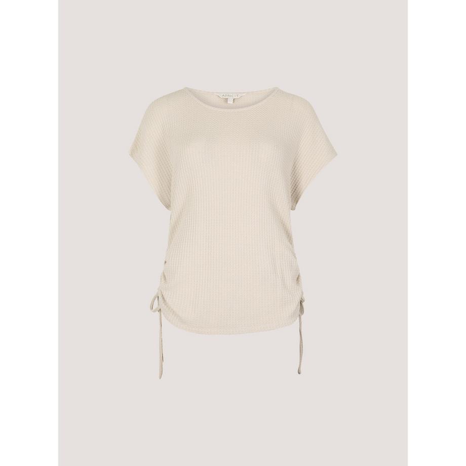 APRICOT T-shirt froncé en maille gaufrée  