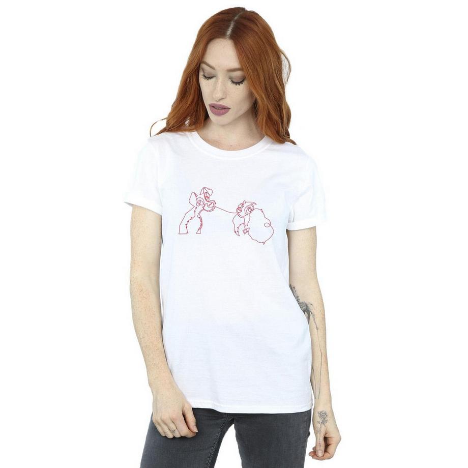 Disney Lady And The Tramp T-Shirt Stampata  