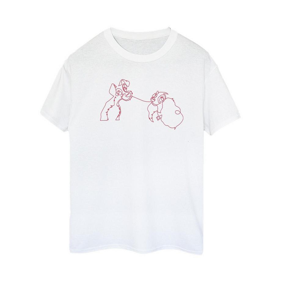 Disney Lady And The Tramp T-Shirt Stampata  