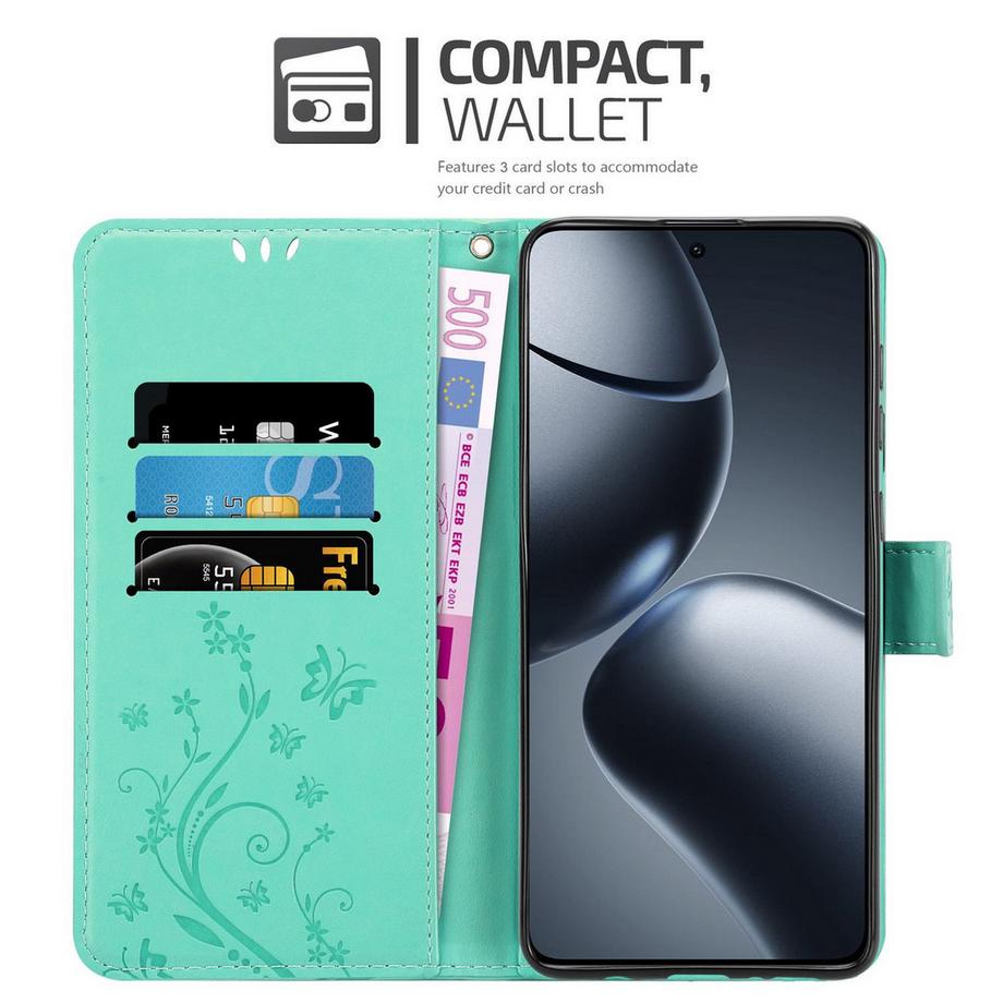 Cadorabo  Xiaomi 14T Pro Hülle mit Blumen Muster 