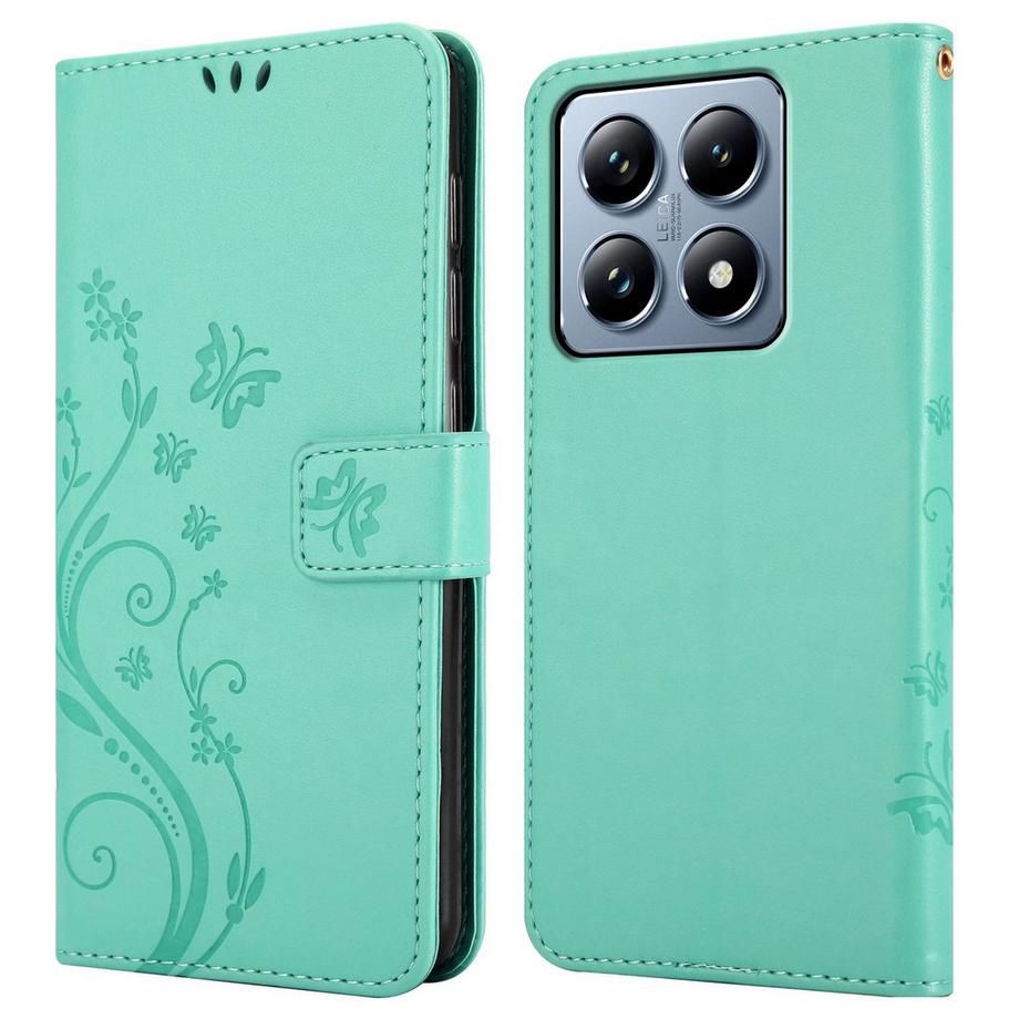 Cadorabo  Xiaomi 14T Pro Hülle mit Blumen Muster 