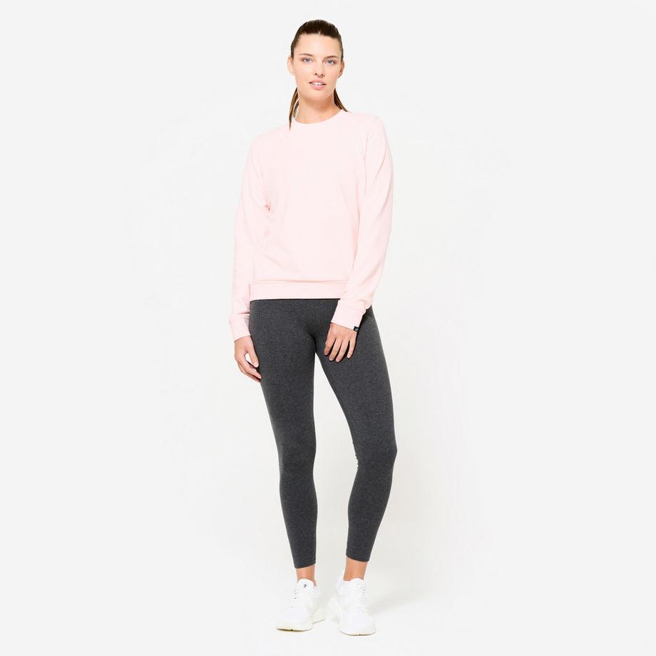 DOMYOS  Sweat-shirt femme col rond coton 