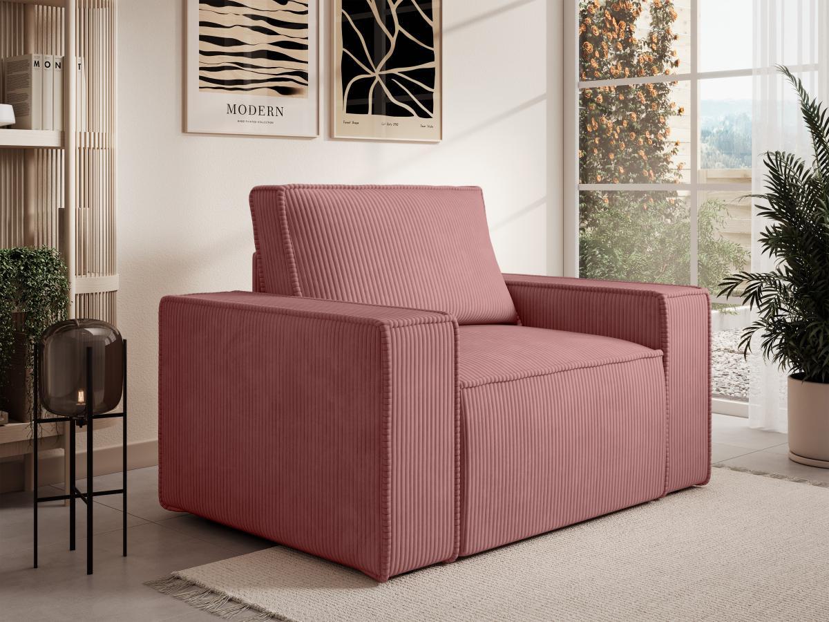 PASCAL MORABITO Sessel - Cord - Rosa - AMELIA  