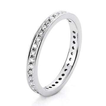 Mémoire-Ring 585/14K Weissgold Diamant 0.5ct.