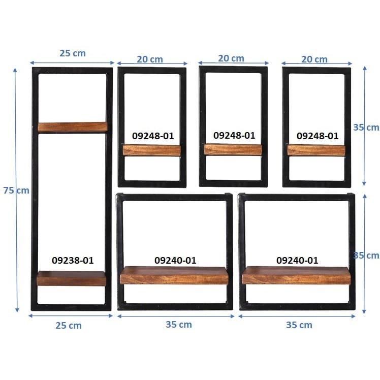 mutoni Mensola a muro Havana naturale 105x25x75 (6 pezzi)  