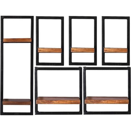 mutoni Étagère murale Havana naturel 105x25x75 (6 pièces)  