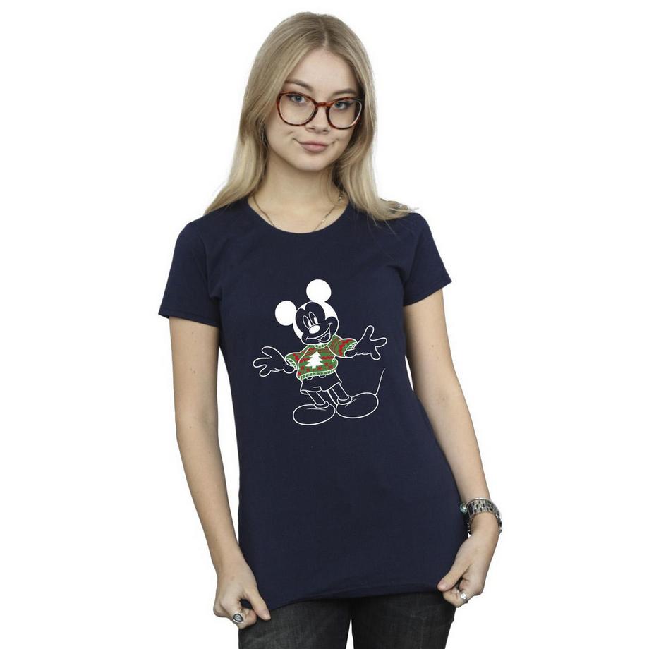 Disney Mickey Mouse T-Shirt Grafica Natalizia  