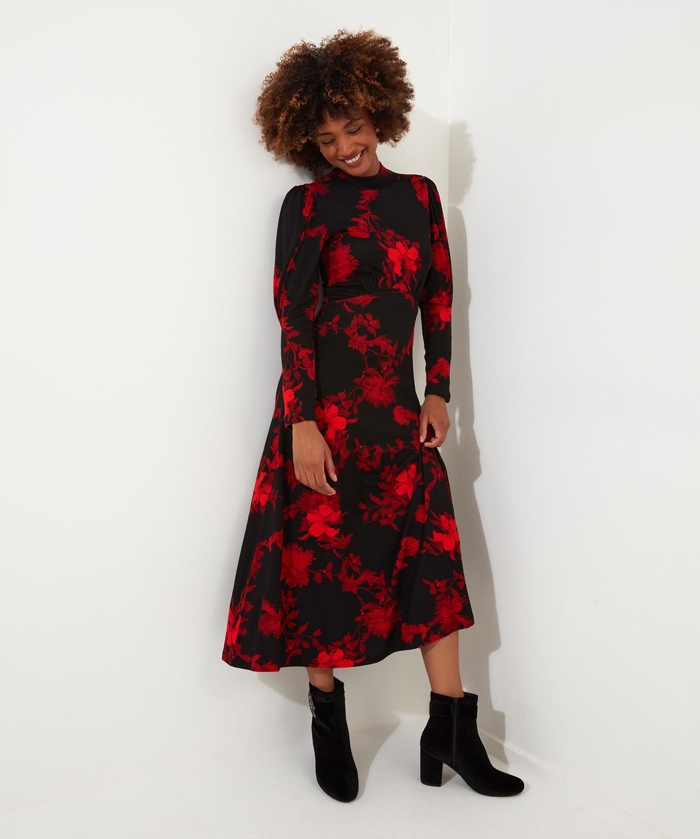 Joe Browns  PETITE Robe Jersey Florale Col Montant 