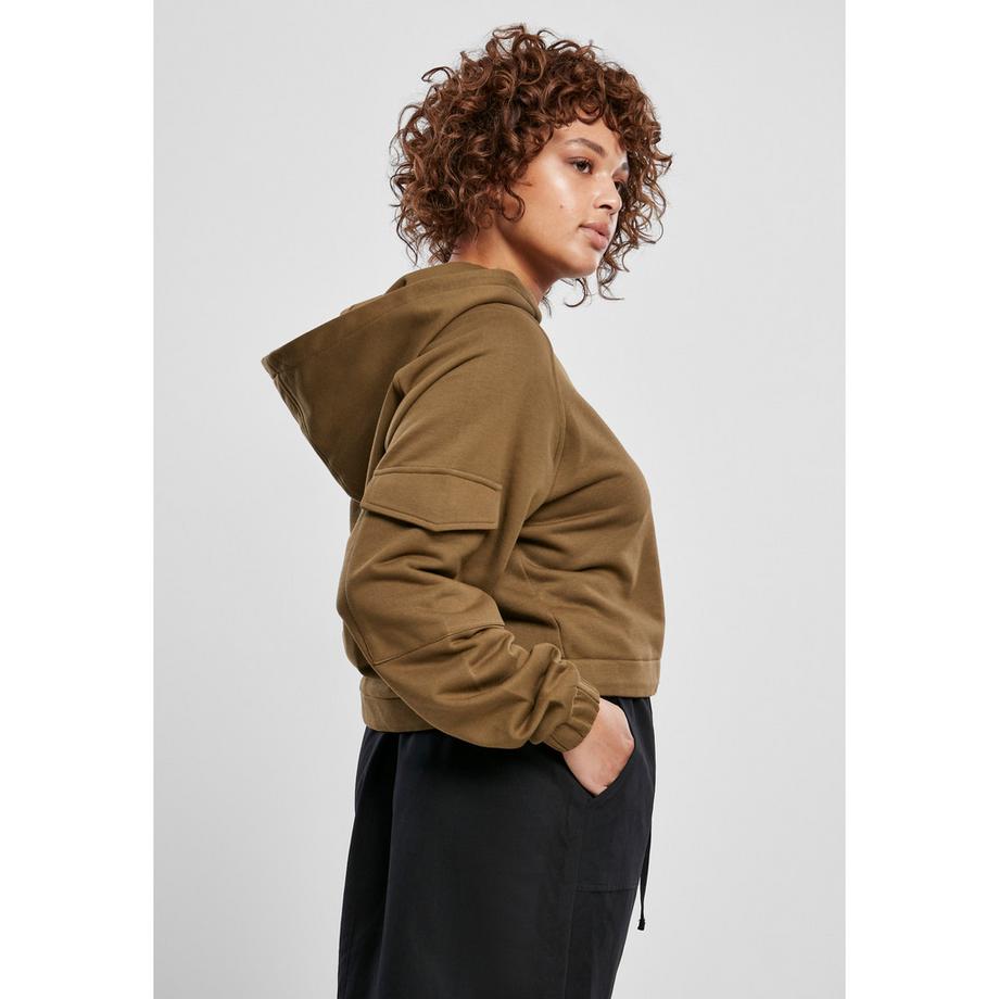 URBAN CLASSICS Felpa con Cappuccio Worker Shorts Taglie Forti  