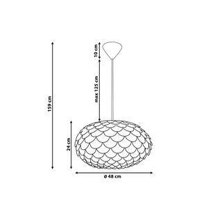 Beliani Lampe suspension en Matière synthétique Moderne ERGES  