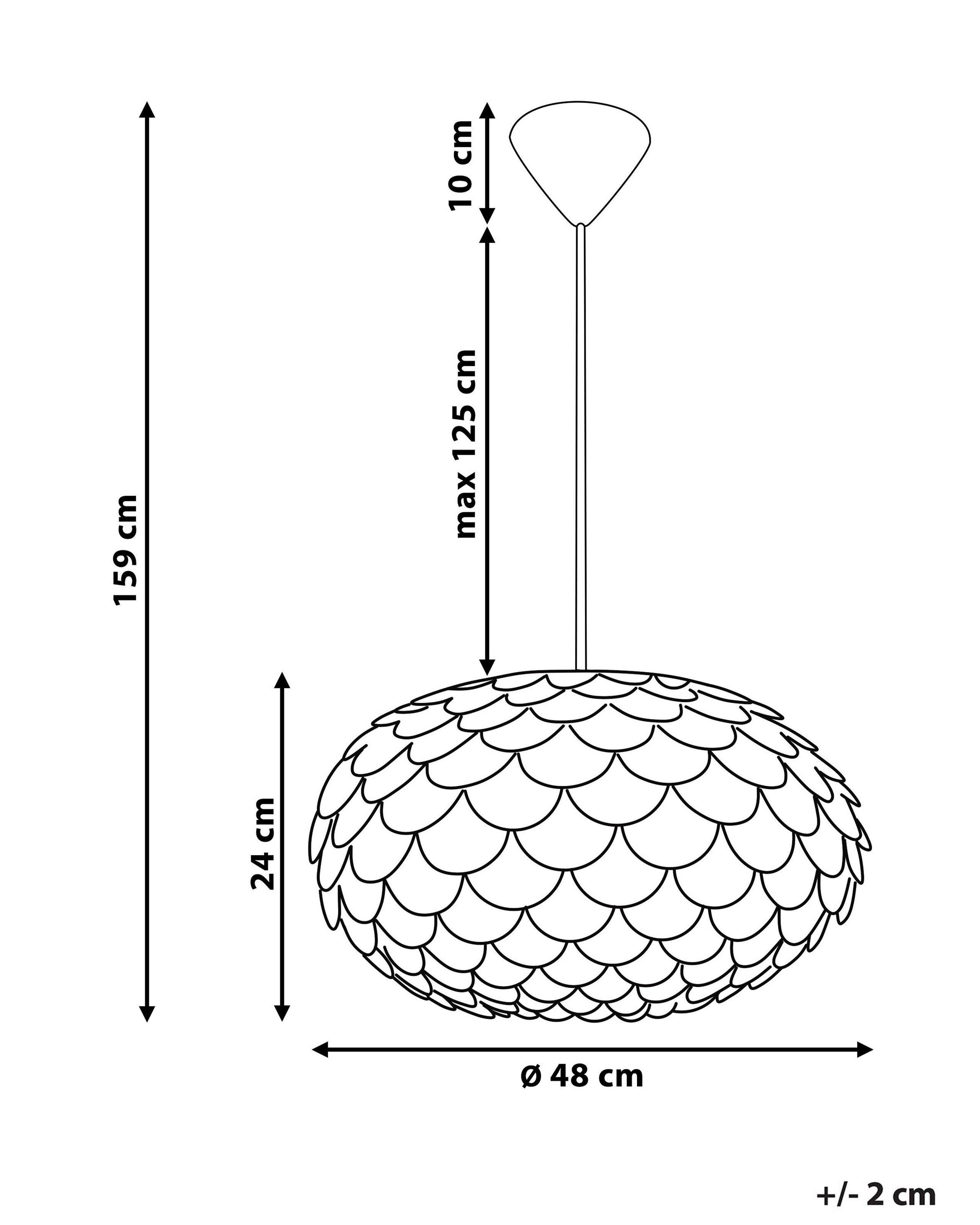 Beliani Lampadario en Materiale sintetico Moderno ERGES  