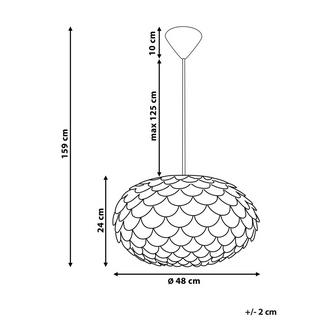 Beliani Lampadario en Materiale sintetico Moderno ERGES  